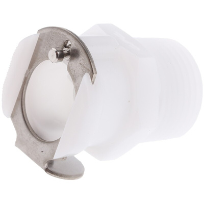 Colder Products Hose Connector, Straight Threaded Coupling, NPT 3/8in, 8.3 bar