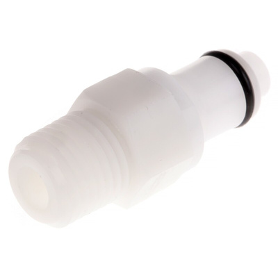 Colder Products Hose Connector, Straight Threaded Coupling, NPT 1/4in, 8.3 bar