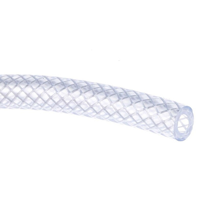 RS PRO Hose Pipe, PVC, 6.3mm ID, 11.5mm OD, Clear, 25m