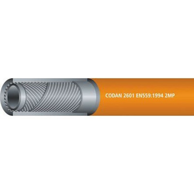 RS PRO Hose Pipe, EPDM, NBR, 6.3mm ID, 13.3mm OD, Orange, 25m