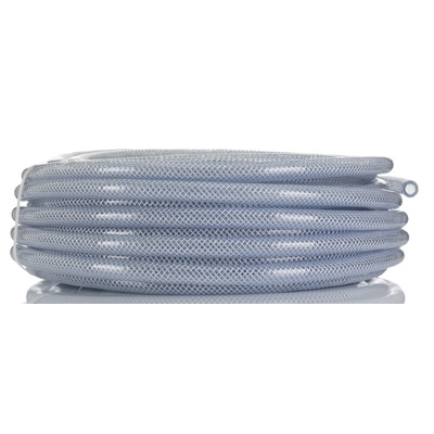 RS PRO Hose Pipe, PVC, 10mm ID, 16mm OD, Clear, 25m