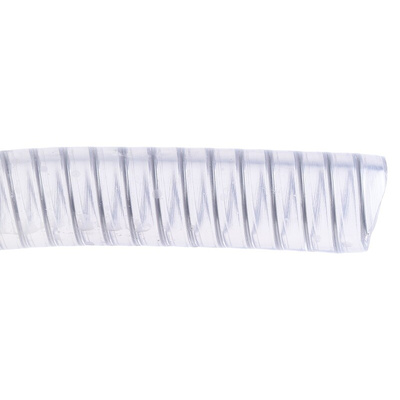RS PRO Flexible Tubing, PVC, 19mm ID, 26mm OD, Clear, 10m
