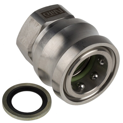 Nito Hose Connector, Straight Threaded Coupling, BSP 3/8in 3/8in ID, 390 bar