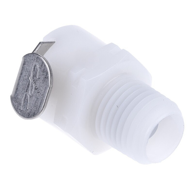 Colder Products Hose Connector, Straight Threaded Coupling, BSPT 1/4in, 8.3 bar