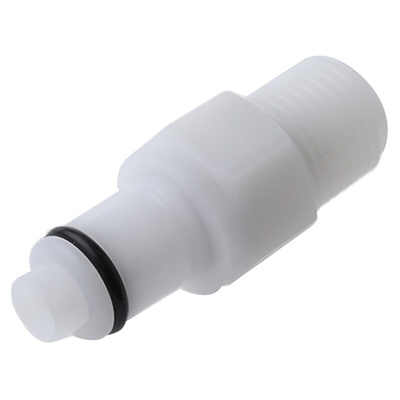 Colder Products Hose Connector, Straight Threaded Coupling, BSPT 1/4in, 8.3 bar