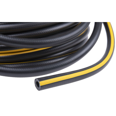 RS PRO Hose Pipe, TPE, 6.3mm ID, 14mm OD, Black, Yellow, 30m