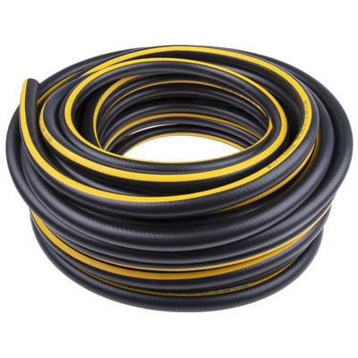 RS PRO Hose Pipe, TPE, 6.3mm ID, 14mm OD, Black, Yellow, 30m