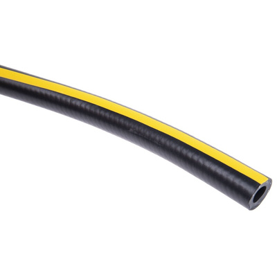 RS PRO Hose Pipe, TPE, 8mm ID, 16mm OD, Black, Yellow, 30m