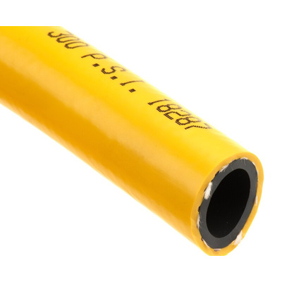 RS PRO Hose Pipe, TPE, 19mm ID, 29mm OD, Black, Yellow, 15m