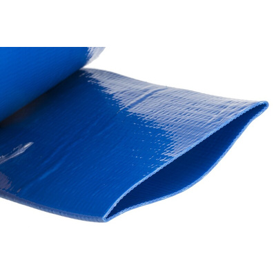 RS PRO Hose Pipe, PVC, 52mm ID, 55.3mm OD, Blue, 10m