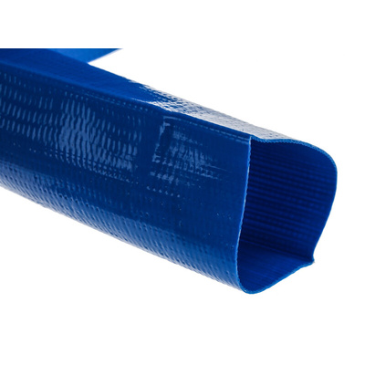RS PRO Hose Pipe, PVC, 52mm ID, 55.3mm OD, Blue, 20m