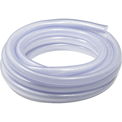 RS PRO Hose Pipe, PVC, 38mm ID, 48mm OD, Clear, 15m