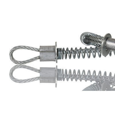 RS PRO 22in Long Galvanised Steel Hose Whipcheck, 1/2in Hose Size Compatibility