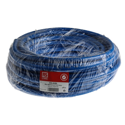 RS PRO Hose Pipe, PVC, 8mm ID, 13.5mm OD, Blue, 25m