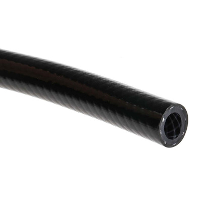 RS PRO Hose Pipe, PVC, 10mm ID, 16mm OD, Black, 25m
