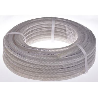 RS PRO Hose Pipe, PUR, 10mm ID, 15.75mm OD, Clear, 25m