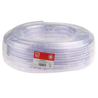 RS PRO Hose Pipe, PUR, 12.5mm ID, 19mm OD, Clear, 25m
