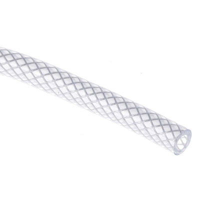 RS PRO Hose Pipe, PVC, 6.3mm ID, 10.5mm OD, Clear, 25m