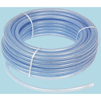 RS PRO Hose Pipe, PVC, 16mm ID, 22mm OD, Clear, 25m