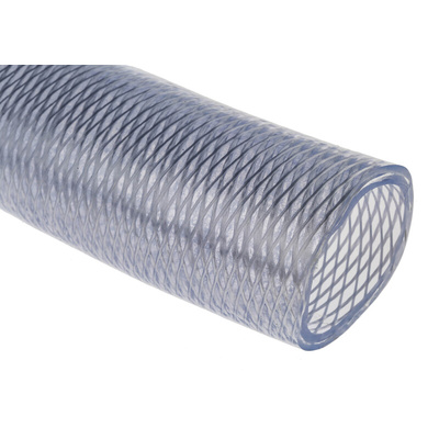 RS PRO Hose Pipe, PVC, 38mm ID, 48mm OD, Clear, 25m