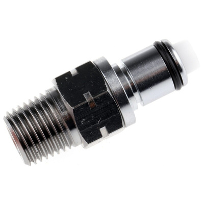 Colder Products Hose Connector, Straight Threaded Coupling, BSPT 1/4in, 17.3 bar