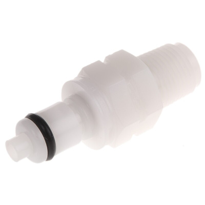 Colder Products Hose Connector, Straight Threaded Coupling, BSPT 1/8in, 8.3 bar