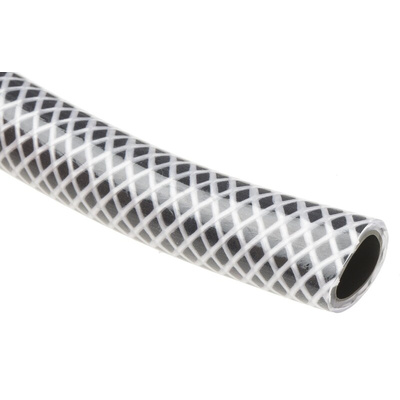RS PRO Hose Pipe, PVC, 10mm ID, 14mm OD, Black, 30m