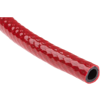 RS PRO Hose Pipe, PVC, 6.3mm ID, 10.5mm OD, Red, 30m