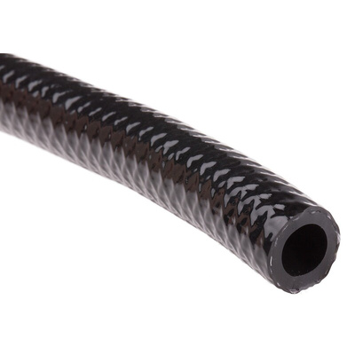RS PRO Hose Pipe, PVC, 8mm ID, 12.5mm OD, Black, 30m