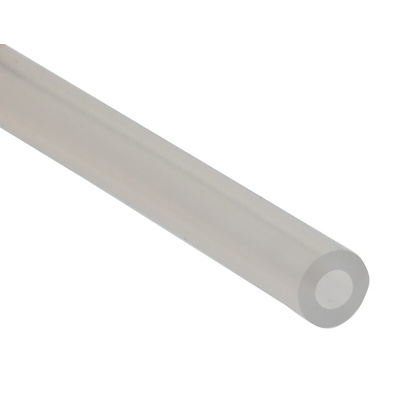 RS PRO Flexible Tube, Silicone, 3.2mm ID, 6.4mm OD, Clear, 3m
