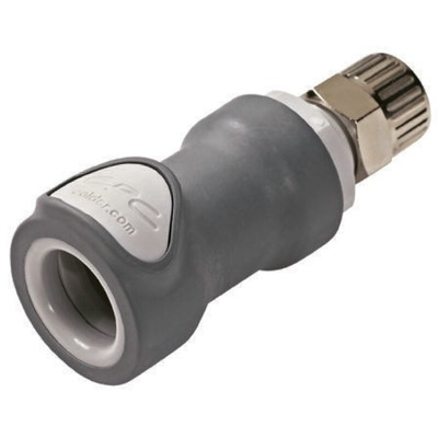 Colder Products Hose Connector, Straight Threaded Coupling 1/4in ID, 8.3 bar