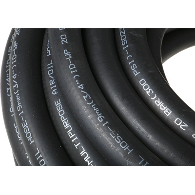 RS PRO Hose Pipe, NBR, 19mm ID, 29mm OD, Black, 25m