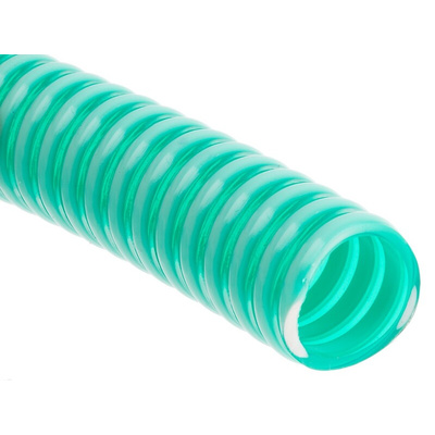 RS PRO Hose Pipe, PVC, 19mm ID, 24.6mm OD, Green, 10m