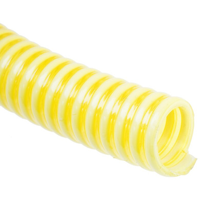 RS PRO Hose Pipe, PVC, 19mm ID, 24.6mm OD, Yellow, 10m