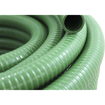 RS PRO Hose Pipe, PVC, 38mm ID, 45.8mm OD, Green, 10m