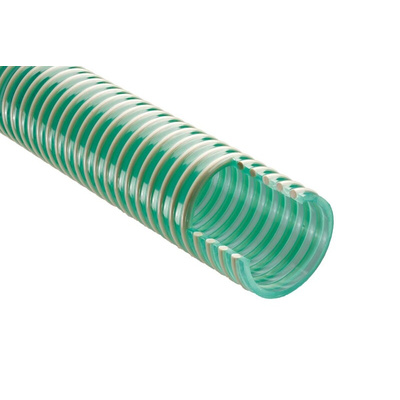 RS PRO Hose Pipe, PVC, 40.3mm ID, 47.6mm OD, Green, 30m