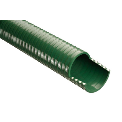 RS PRO Hose Pipe, PVC, 127mm ID, 141mm OD, Green, 10m