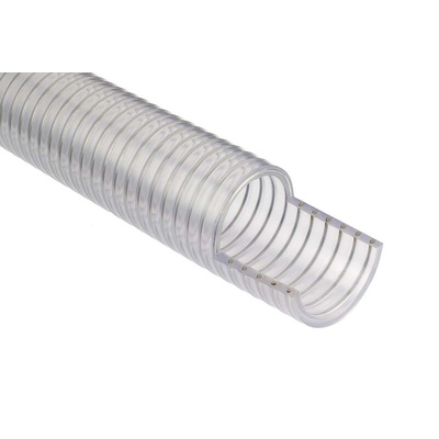 RS PRO Hose Pipe, PVC, 32mm ID, 40.2mm OD, Clear, 5m