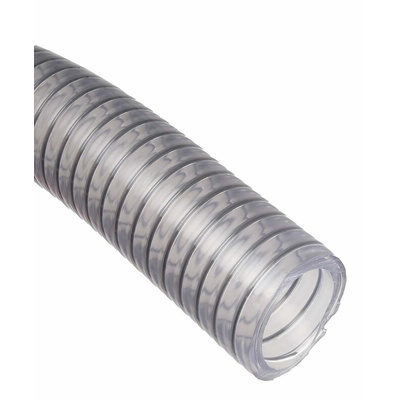 RS PRO Hose Pipe, PVC, 25mm ID, 33mm OD, Clear, 10m