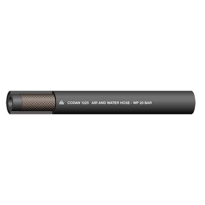 RS PRO Hose Pipe, EPDM, 9.5mm ID, 16.5mm OD, Black, 25m