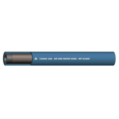 RS PRO Hose Pipe, EPDM, 19mm ID, 27mm OD, Blue, 25m