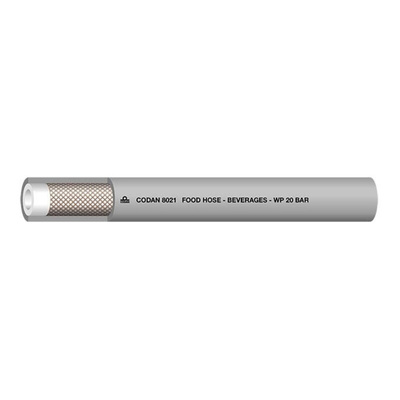 RS PRO Hose Pipe, NBR, PVC, 19.1mm ID, 28.6mm OD, Grey, 25m