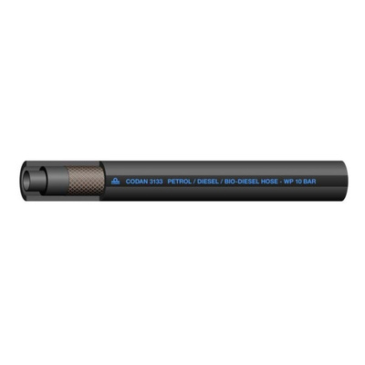 RS PRO Hose Pipe, CPE, FKM, NBR, 9.5mm ID, 16.5mm OD, Black, 25m