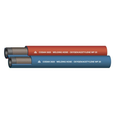 RS PRO Hose Pipe, EPDM, 9.5mm ID, 16.7mm OD, Blue, Red, 25m