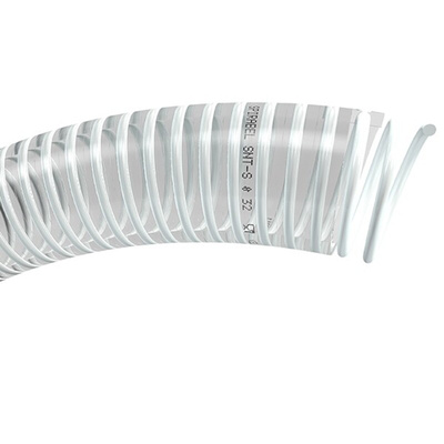 TRICOFLEX Spirabel SNT-S PVC, Hose Pipe, 80mm ID, 90.6mm OD, Clear, 25m