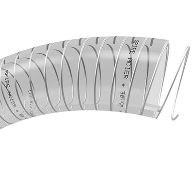TRICOFLEX Spire acier PVC, Hose Pipe, 35mm ID, 44mm OD, Clear, 30m