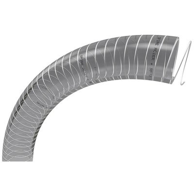 TRICOFLEX Spire acier PVC, Hose Pipe, 50mm ID, 60.8mm OD, Clear, 30m