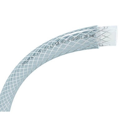 TRICOFLEX Tricoclair PVC, Hose Pipe, 10mm ID, 16mm OD, Clear, 25m