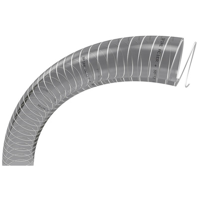 TRICOFLEX Spire acier PVC, Hose Pipe, 32mm ID, 40mm OD, Clear, 30m