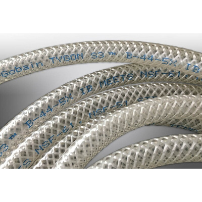 Saint Gobain Tygon® B-44-5X IB Process Tubing, PVC, 9.5mm ID, 15.9mm OD, Clear, 15m